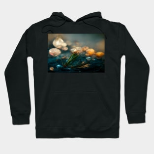 Forest Flower Rain Drops In Rainy Weather Hoodie